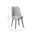 Καρέκλα Nevis I pakoworld ανθρακί antique ύφασμα-καρυδί πόδι - Image 7