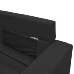 Γωνιακός καναπές αναστρέψιμος Maneli pakoworld ύφασμα μαύρο 196x138/77x82εκ - Image 7