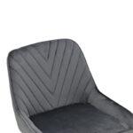 Σκαμπό μπαρ Deppy pakoworld ανθρακί βελούδο-μαύρο μέταλλο 43x54x102εκ - Image 6