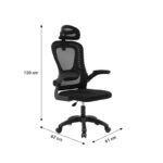 Καρέκλα γραφείου διευθυντή Delilah pakoworld mesh μαύρο - Image 10