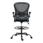 Καρέκλα γραφείου εργασίας Derzio pakoworld ύφασμα mesh σε μαύρη απόχρωση 62x53x131εκ - Image 8