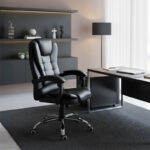 Καρέκλα γραφείου διευθυντή Benett pakoworld μαύρο pu 62x48x110εκ - Image 2