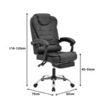 Καρέκλα γραφείου διευθυντή με υποπόδιο και μηχανισμό massage Volter pakoworld pu μαύρο 62x70x110εκ - Image 10