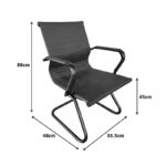 Καρέκλα γραφείου επισκέπτη Valter pakoworld pu μαύρο 55.5x48x88εκ - Image 6