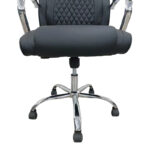 Καρέκλα γραφείου διευθυντή Quilted pakoworld pu μαύρο 62x70x116εκ - Image 4