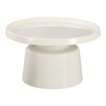 Τραπέζι σαλονιού Ginoze pakoworld μέταλλο σε λευκή απόχρωση Φ70x41εκ - Image 2