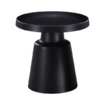 Βοηθητικό τραπέζι Ginoze pakoworld μέταλλο σε μαύρη απόχρωση Φ50x50.5εκ - Image 2