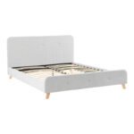 Κρεβάτι διπλό Restel pakoworld ύφασμα γκρι 160x200εκ - Image 3