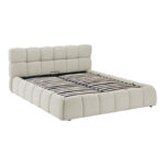 Κρεβάτι Jeby pakoworld ύφασμα σε κρεμ απόχρωση με αποθηκευτικό χώρο 160x200εκ - Image 4