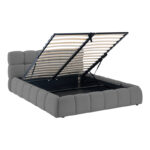 Κρεβάτι Jeby pakoworld ύφασμα σε ανθρακί απόχρωση με αποθηκευτικό χώρο 160x200εκ - Image 3