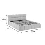 Κρεβάτι Jeby pakoworld ύφασμα σε ανθρακί απόχρωση με αποθηκευτικό χώρο 160x200εκ - Image 8