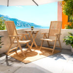 Πολυθρόνα 5 θέσεων Zerco pakoworld πτυσσόμενη ξύλο ακακίας φυσικό 61x65x110εκ - Image 2