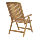 Πολυθρόνα 5 θέσεων Zerco pakoworld πτυσσόμενη ξύλο ακακίας φυσικό 61x65x110εκ - Image 3