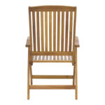 Πολυθρόνα 5 θέσεων Zerco pakoworld πτυσσόμενη ξύλο ακακίας φυσικό 61x65x110εκ - Image 6