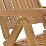 Πολυθρόνα 5 θέσεων Zerco pakoworld πτυσσόμενη ξύλο ακακίας φυσικό 61x65x110εκ - Image 9