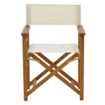 Καρέκλα-πολυθρόνα σκηνοθέτη Bistrual pakoworld ξύλο ακακίας φυσικό-πανί λευκό 58x50x84.5εκ - Image 4