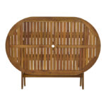 Τραπέζι Falov pakoworld πτυσσόμενο φυσικό μασίφ ξύλο ακακίας 130x80x72εκ - Image 7