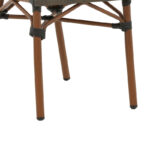 Καρέκλα Nacia pakoworld στοιβαζόμενη καρυδί αλουμίνιο-γκρι textilene 45x59x85εκ - Image 8