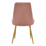 Καρέκλα Azori pakoworld σάπιο μήλο βελούδο με πόδι μετάλλου σε φυσική απόχρωση 49x55x85εκ - Image 5