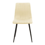Καρέκλα Noor pakoworld μπεζ ύφασμα με πόδι μετάλλου σε μαύρη απόχρωση 44x53x86εκ - Image 4