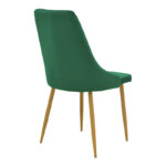 Καρέκλα Azori pakoworld κυπαρισσί βελούδο με μεταλλικό πόδι σε φυσική απόχρωση 49x55x85εκ - Image 2