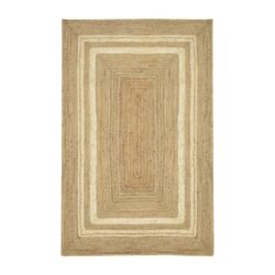 Χαλί Mazir Inart μπεζ-εκρού γιούτα 120x180x1εκ