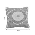 Μαξιλάρι Foliens Inart φυσικό-εκρού 100% γιούτα 45x45x2.5εκ - Image 4