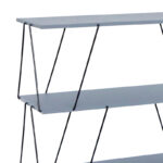 Βοηθητικό τραπέζι-ραφιέρα Tars pakoworld γκρι-μαύρο 120x30x90εκ - Image 3