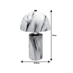 Επιτραπέζιο φωτιστικό Euphore Inart E27 λευκό μαρμάρου κεραμικό Φ18x29εκ - Image 2