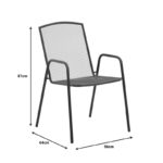 Πολυθρόνα Pomedon pakoworld στοιβαζόμενη μαύρο μέταλλο 56x64x87εκ - Image 10