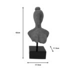 Επιτραπέζιο διακοσμητικό Lafia Inart φυσικό μάνγκο ξύλο-μέταλλο 17.5x11.5x42εκ - Image 2