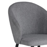 Πολυθρόνα Patya pakoworld ανοιχτό γκρι ύφασμα- πόδι μαύρο μέταλλο 56x61x82εκ - Image 3