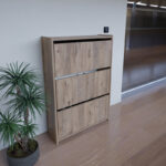 Παπουτσοθήκη Karol pakoworld μελαμίνη σε φυσική απόχρωση 70x24x113εκ - Image 2