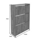 Παπουτσοθήκη Karol pakoworld μελαμίνη σε φυσική απόχρωση 70x24x113εκ - Image 7