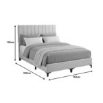 Κρεβάτι Moega pakoworld ύφασμα σε ανθρακί απόχρωση 160x200εκ - Image 4