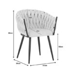 Πολυθρόνα Vivian pakoworld μπεζ βελούδο-πόδι μαύρο μέταλλο 61x55x80εκ - Image 7