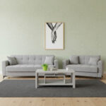 Σετ σαλονιού 2τεμ Modesto pakoworld ύφασμα σε γκρι απόχρωση