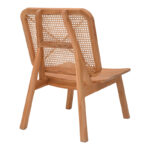 Πολυθρόνα Viborg pakoworld φυσικό teak ξύλο-φυσικό rattan 60x75x87εκ - Image 4