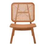 Πολυθρόνα Viborg pakoworld φυσικό teak ξύλο-φυσικό rattan 60x75x87εκ - Image 6
