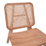 Πολυθρόνα Viborg pakoworld φυσικό teak ξύλο-φυσικό rattan 60x75x87εκ - Image 8