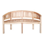 Καναπές τριθέσιος Coren pakoworld φυσικό teak ξύλο 150x61x87εκ - Image 5