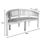 Καναπές τριθέσιος Coren pakoworld φυσικό teak ξύλο 150x61x87εκ - Image 8