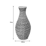 Βάζο Gucre I Inart ξύλο-rattan pe σε φυσική απόχρωση Φ30x70εκ - Image 2