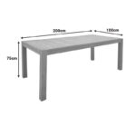 Τραπέζι Vocaly pakoworld teak ξύλο σε φυσική απόχρωση 200x100x75εκ - Image 6