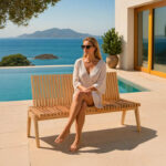 Πολυμορφικός καναπές-παγκάκι Jey pakoworld teak ξύλο σε φυσική απόχρωση 150x57.5x80εκ - Image 2