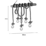 Φωτιστικό οροφής Ropily ΙI pakoworld φυσικό χρώμα σχοινί 80x15x100εκ - Image 2