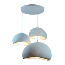 Φωτιστικό οροφής Bertow pakoworld μέταλλο-ps λευκό Φ40x100εκ