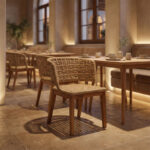 Καρέκλα Milou pakoworld teak ξύλο και pe σχοινί σε φυσική απόχρωση 59x65x73εκ - Image 2