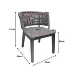 Καρέκλα Milou pakoworld teak ξύλο και pe σχοινί σε φυσική απόχρωση 59x65x73εκ - Image 3