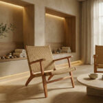 Πολυθρόνα Crosy pakoworld teak ξύλο σε φυσική απόχρωση 71x81x75εκ - Image 2